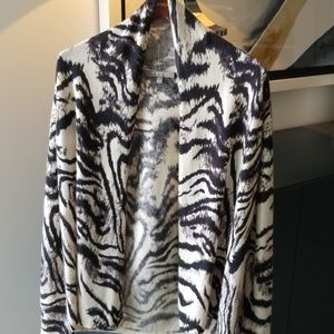 Zebra print  cashmere cardigan